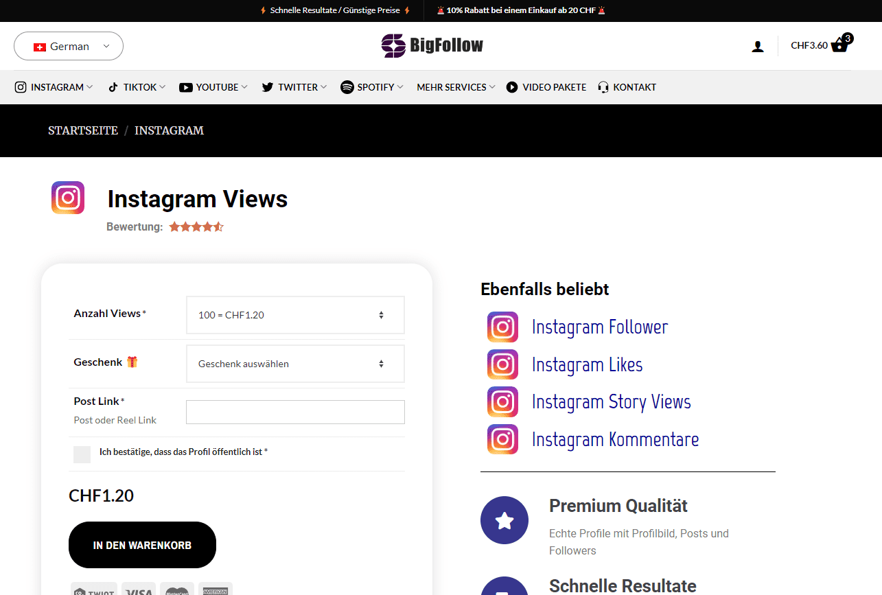 Instagram Views kaufen