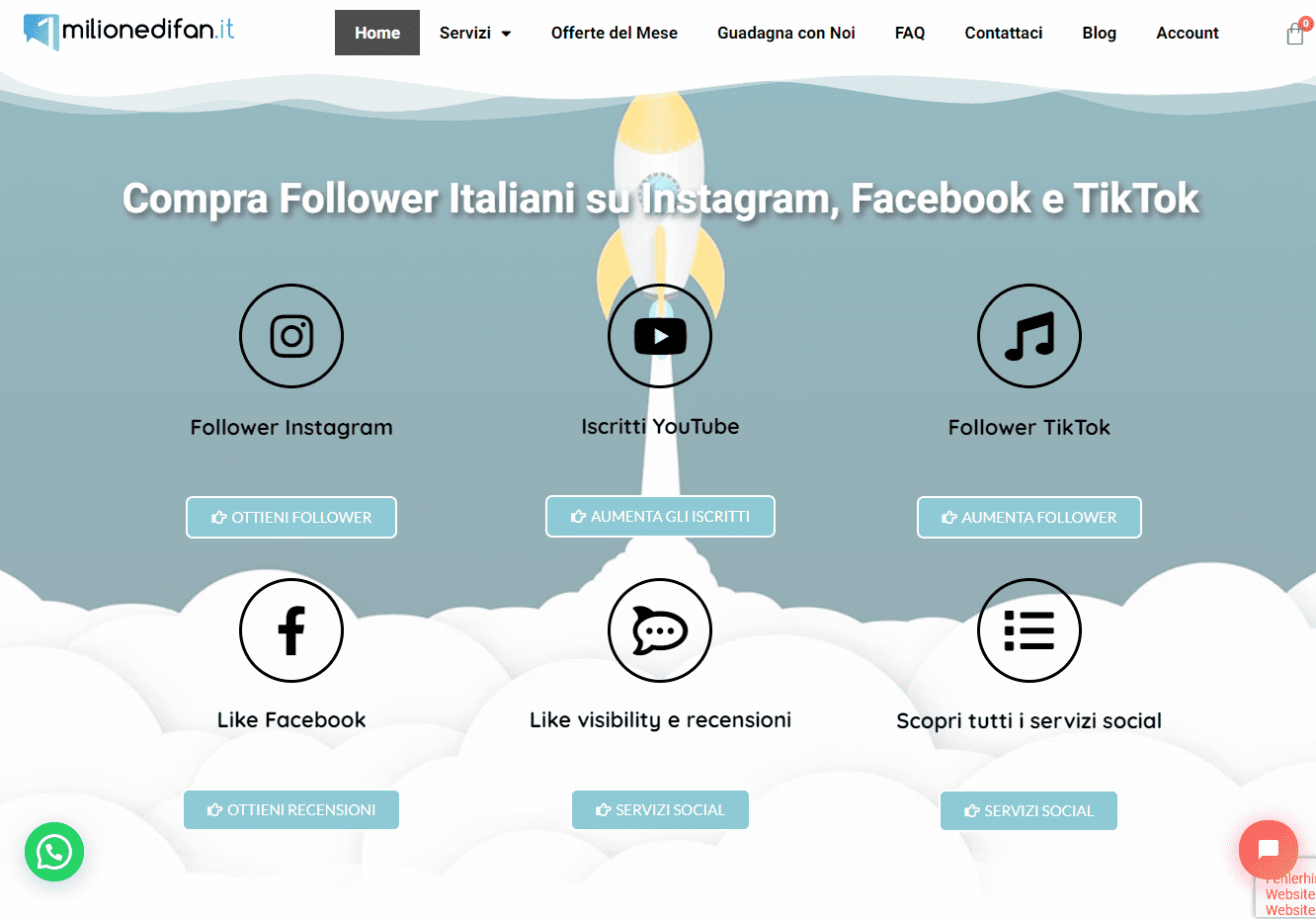 Homepage di 1milionedifan.it