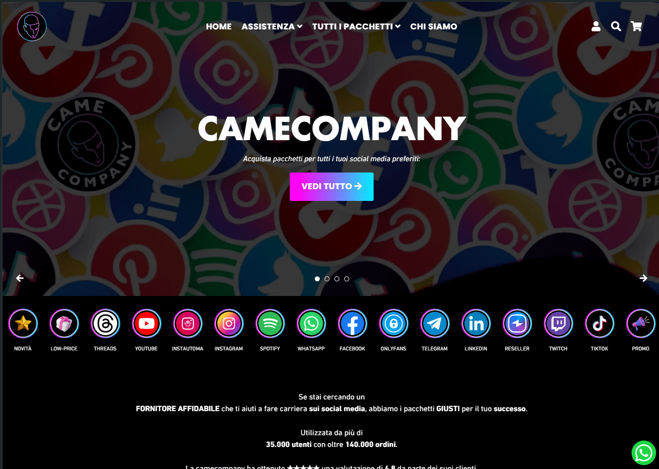 Homepage di camecompany.com