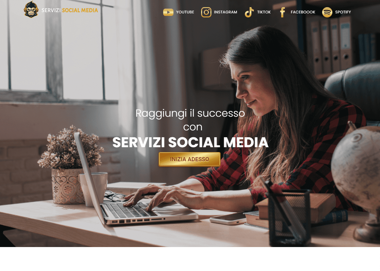 Homepage di servizisocialmedia.com